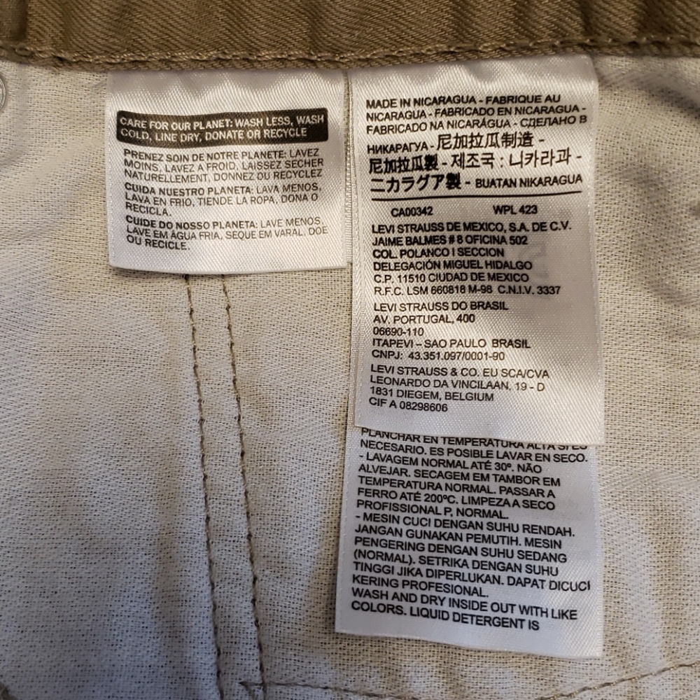 Levi's 505 Classic Twill Jeans Tan Khaki 40x30 - Picture 7 of 11